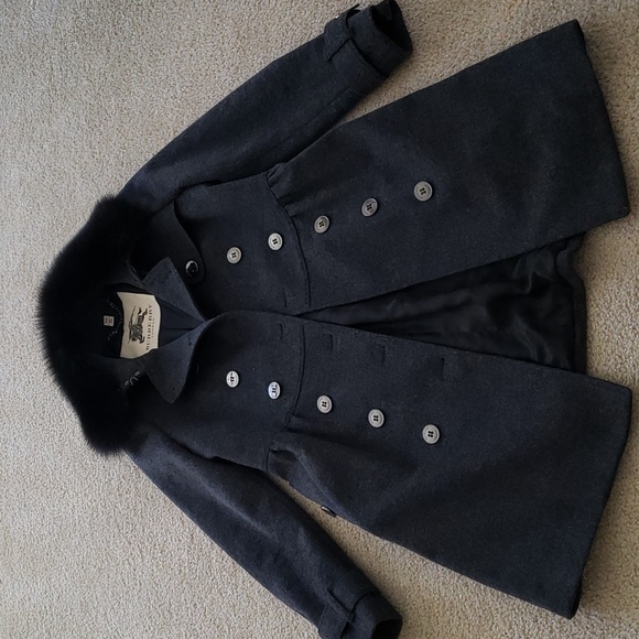 BURBERRY COATBRIDGE DOUBLE-BREASTED WOOL CASHMERE TRENCH COAT FUR COLLAR - Picture 10 of 16